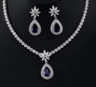 Wedding Luxury CZ Necklace Jewelry Set, Bridal CZ Jewelry Set, Prom Necklace Jewelry Set