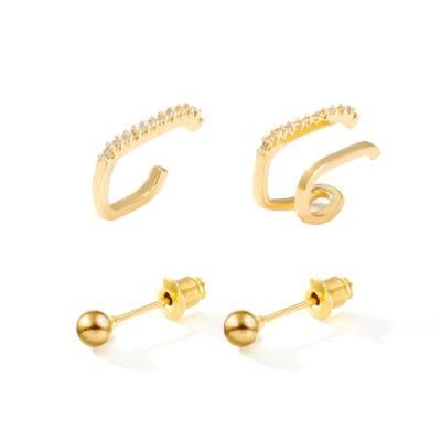 Fashion Retro Geometric Minimalist Ear Clip Set Jewelry