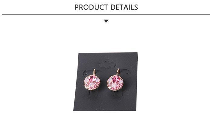 2020 Fashion Jewelry Pink Rhinestone Pendant Earrings