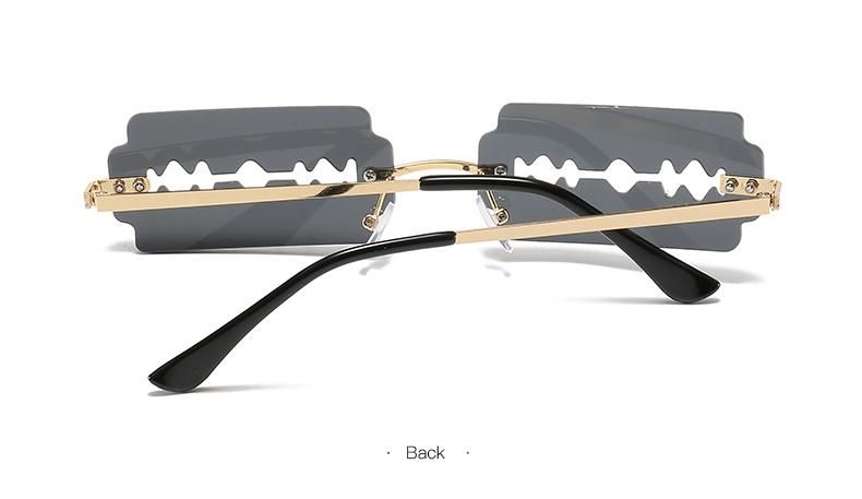 Shaped Sunglasses Creative Personalized Hollowed-out Lens Blade Glasses