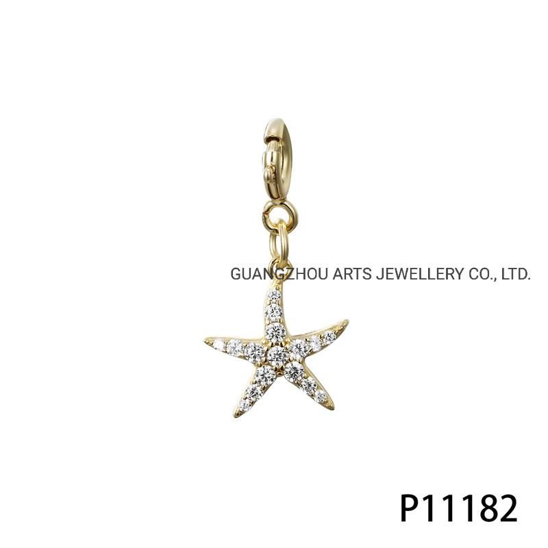Starfish Cute Gift for Girl and Children Silver Pendant