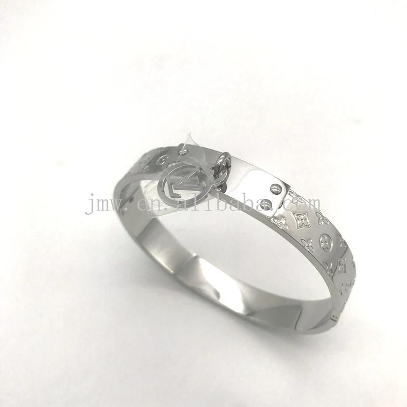 Popular Design Engraved Bracelet for Women 316L Stainless Steel Jewelry