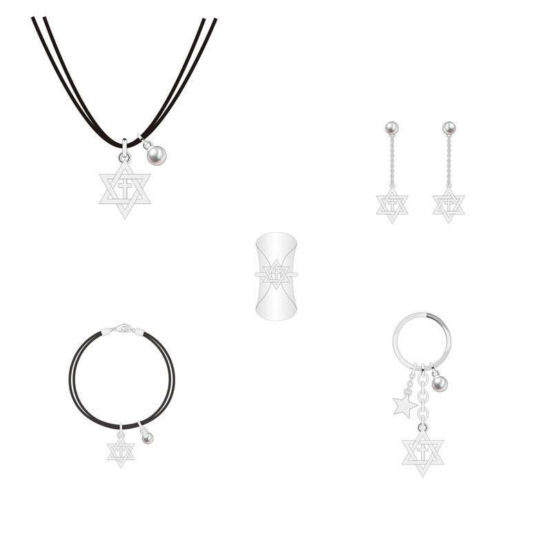 OEM Star Necklace Cross Design Jewelry Set for Men and Women