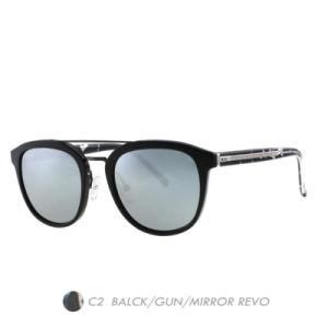 Metal&Nylon Polarized Sunglasses, Two Bridge New Fashion Frame A18031-02