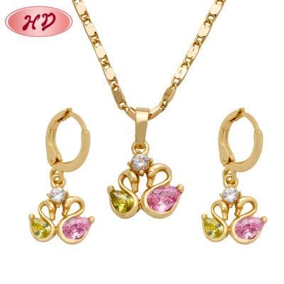 Wholesale Wedding Gift 18K Gold Plating Costume Jewelry Set