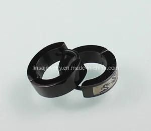 Customize Fashion Men Black Plated Stainless Steel Earrings