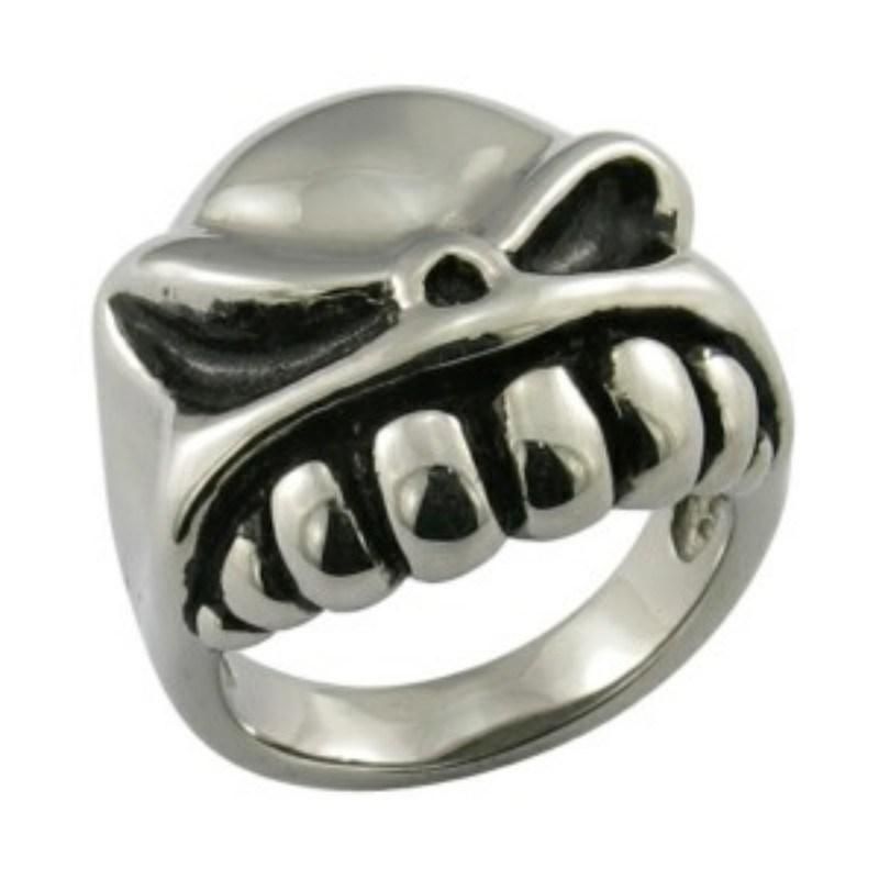 Men′s Skull Ring Stainless Steel Jewelry