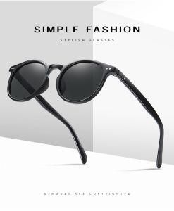 Wholesale Polarized Tr90 Round Unisex Sunglasses UV400 Protect Sunglass