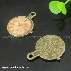 Zinc Alloy Enamel Pendant, Clock, 32X25mm (PXH-5142D)