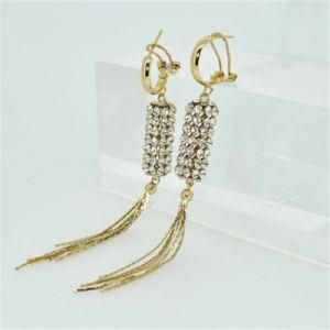 Fashion Imitation Jewelry High Quality Gold Plated Hoop Earring (A07104E1S/22K)
