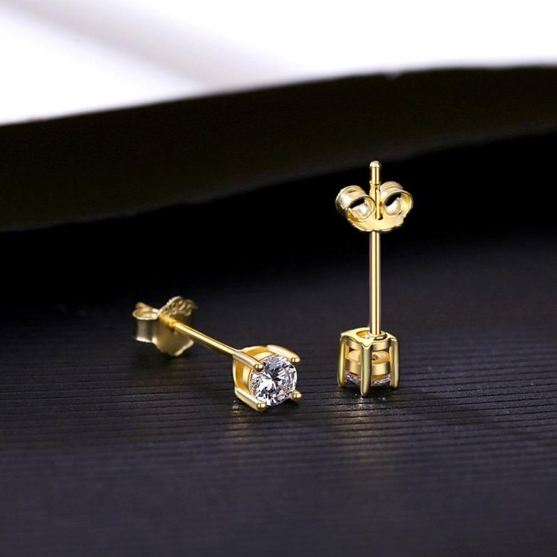 European Popular Fashion 14K Round Style Earrings Jewelry