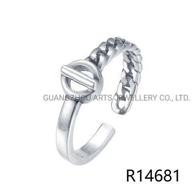 925 Sterling Silver Toggle Clasp Design Index Finger Ring