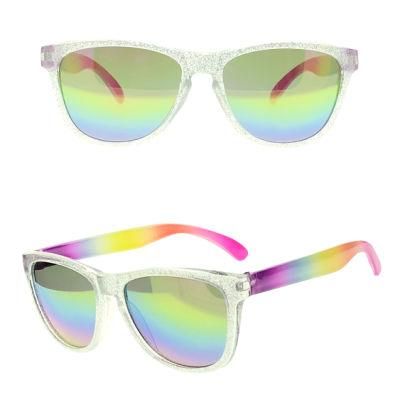 New Developed Rainbow Colorful Kids Fashion Sunglasses