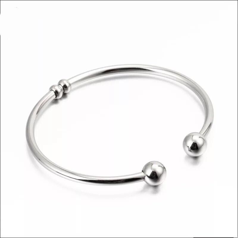 Simple Classic Style Steel Opening Bangle