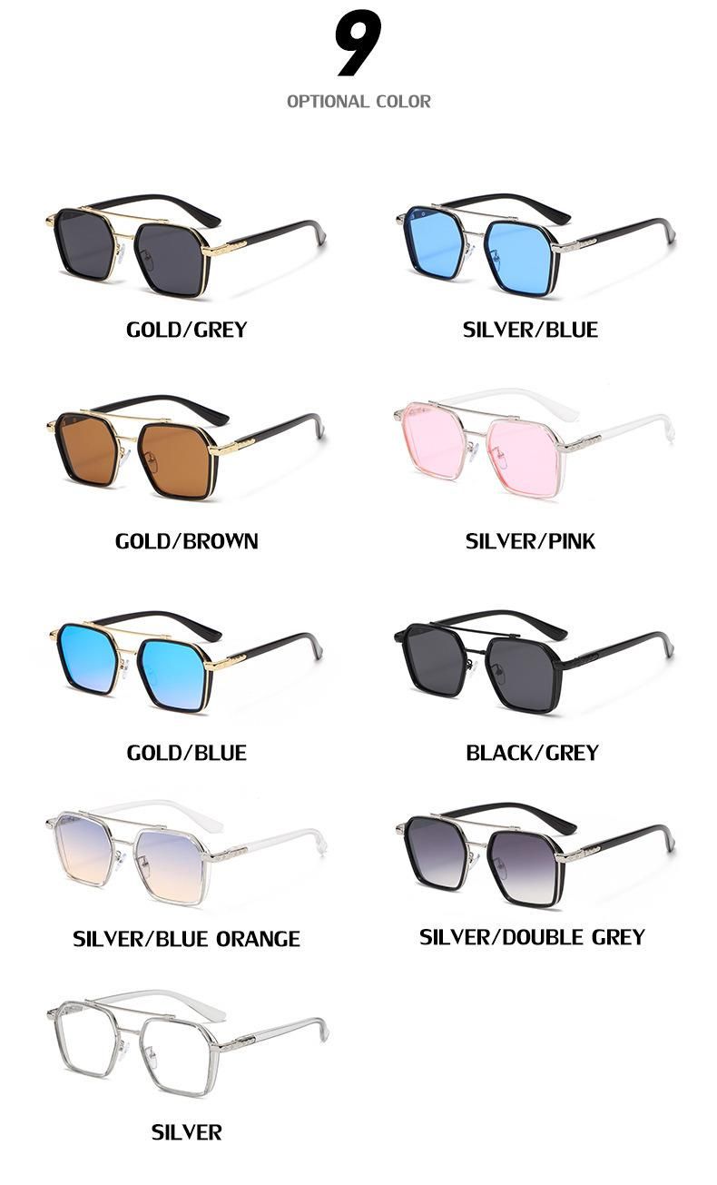 2022 Wholesale High Quality Glasses Polygon Metal Frame Sunglasses Fashion Classic UV400 Travel Sun Glasses