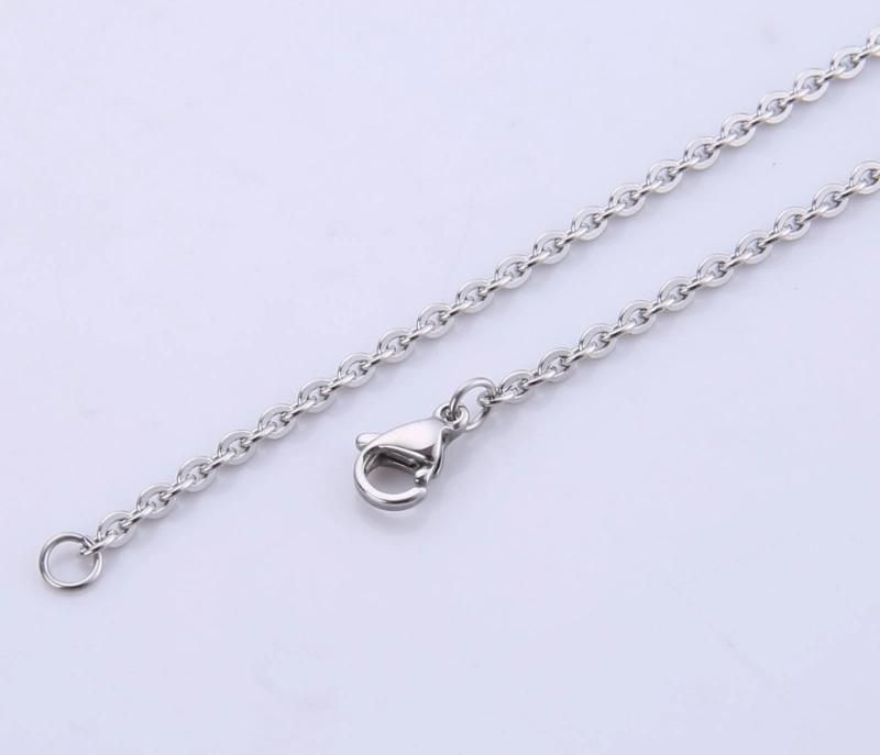 Free Sample Stainless Steel Flat Cable Chain Necklace Anklet Bracelet Fashion Jewelry for DIY Decoration Design
