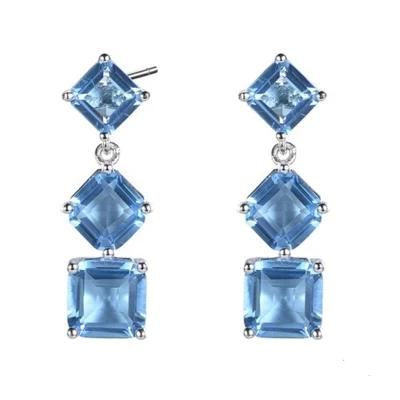 925 Silver Main Stone Glass Earring for Girls