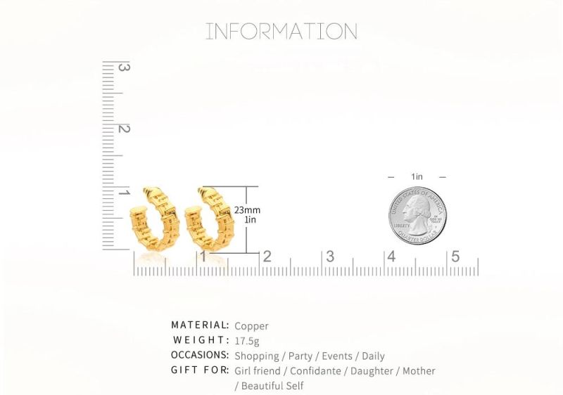 Wholesale Fashion 100% Copper Ear Stud Light Luxury Earrings