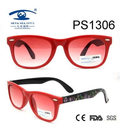 Latest Custom Colorful Kid Plastic Sunglasses (PS1306)