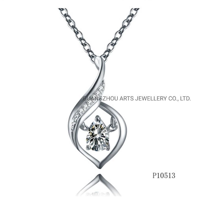 Fashion Jewelry 925 Sterling Silver with Cubic Zircon Dangle Pendant