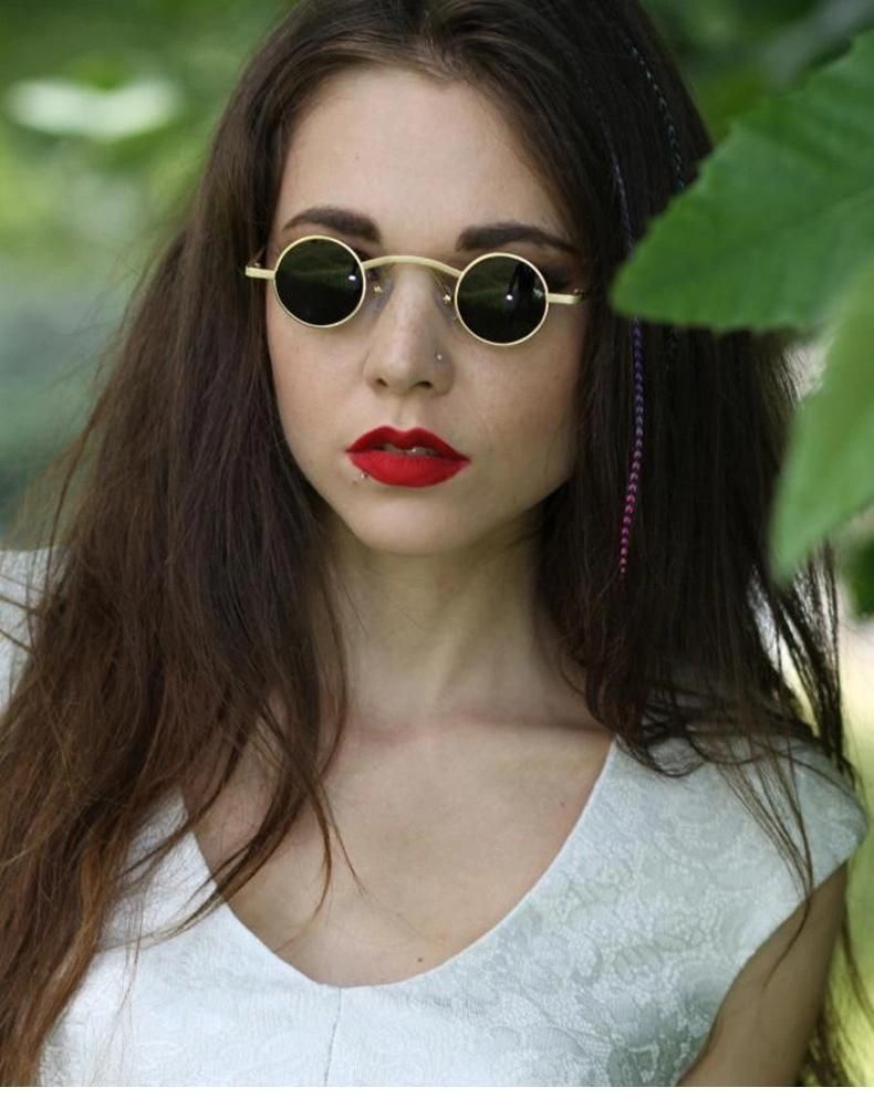 Retro Steampunk Sunglasses Small Round Sunglasses Women Men Steampunk Sunglasses