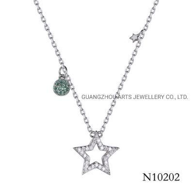 Cubic Zircons Star Fashion Charm Necklace