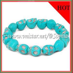 2012 New Design Green Skull Bead Bracelet