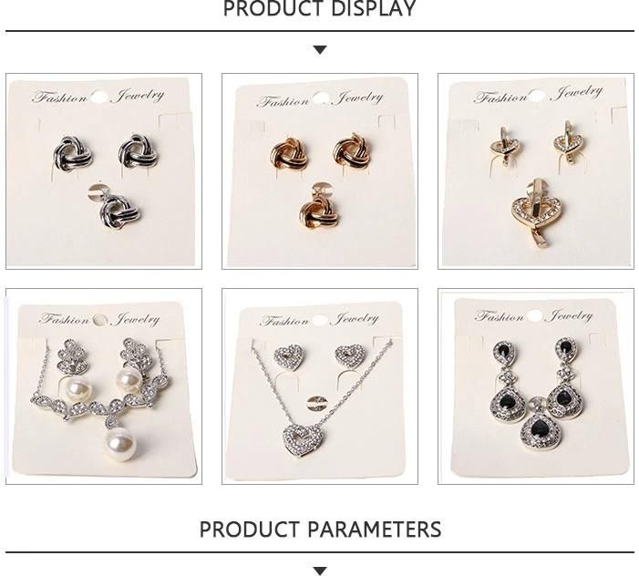 2020 Fashion Heart Shaped Leaves Jewelry Set with Rhinestone