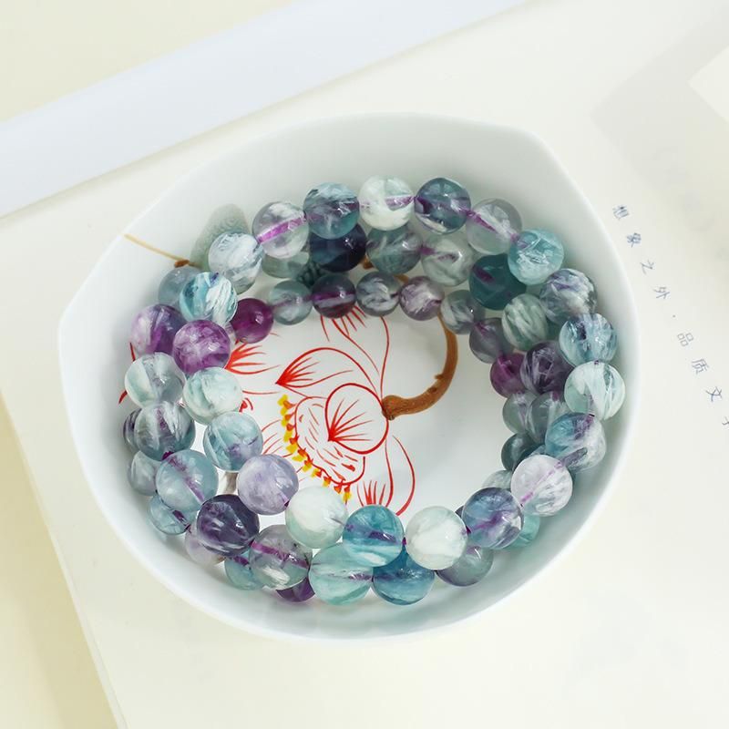 Fashion Jewelry Natural Crystal Green Fluorite Strand