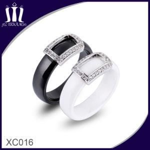 Xc016 Hollow out Rectangle Ceramic Finger Ring