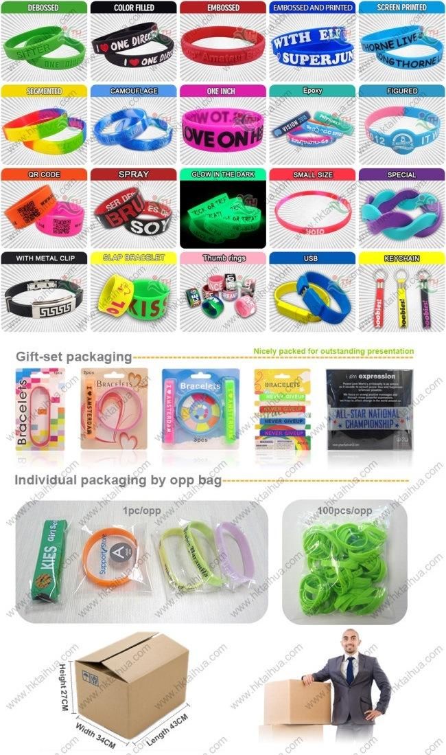 Blank Silicone Rubber Wristband Promotional