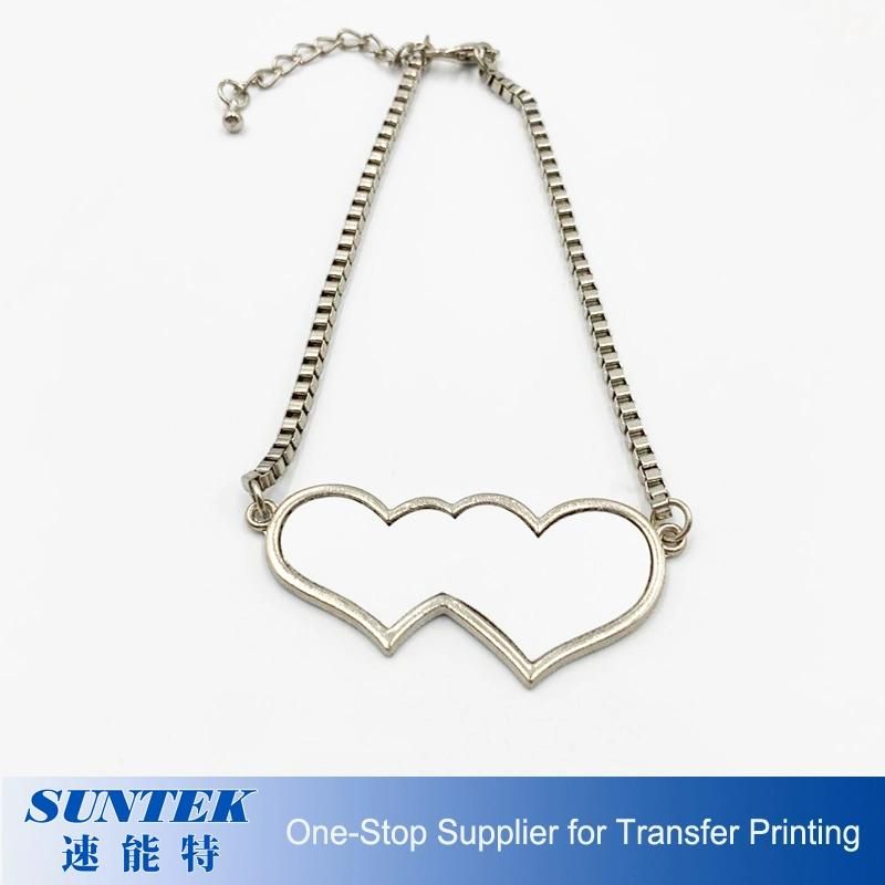 Heart Shape Sublimation Blank Metal Jewelry Bracelet