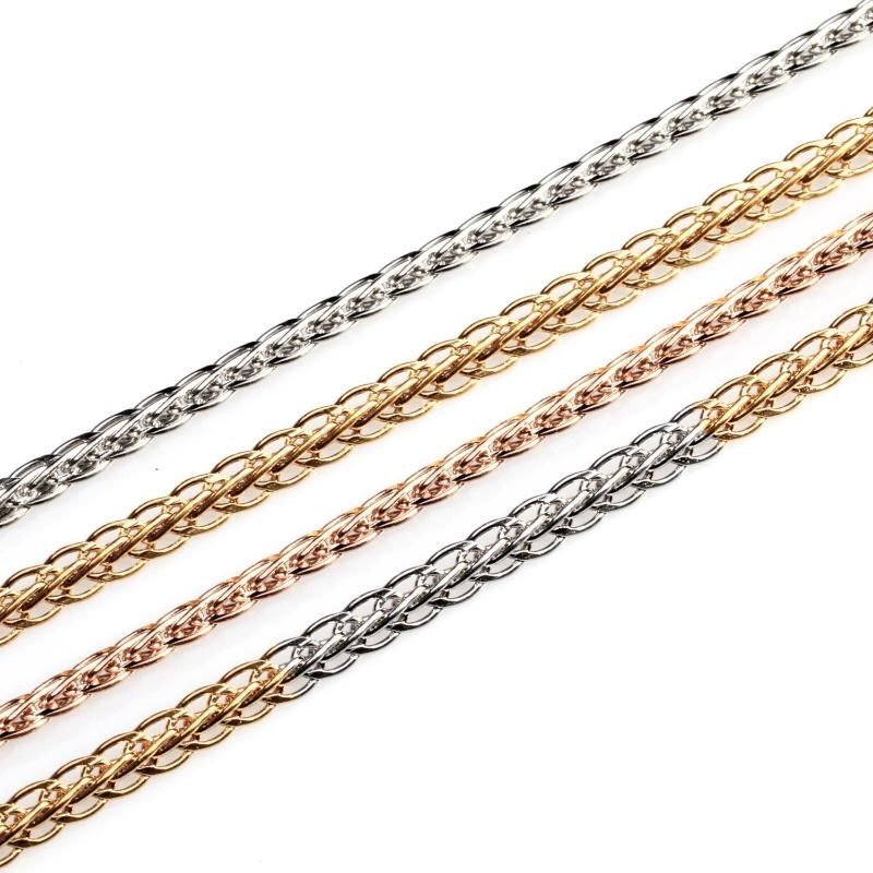 Wholesale Stainless Steel Gold Silver Chopin Chains Necklace for Men Women