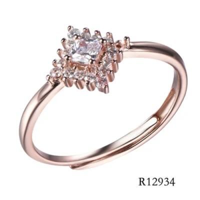 Hot Sale 925 Sterling Silver Ring Wholesale CZ Ring Delicacy Rose Gold Ring