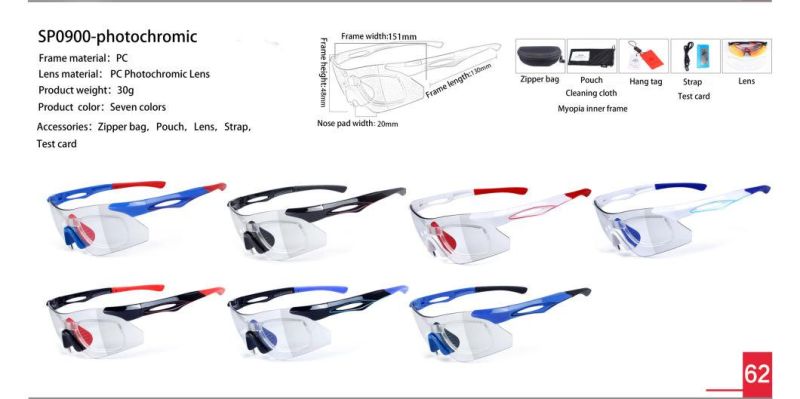 Hot Selling Photochromic Polarized Sports Sunglasses Cycling Bicycle Glasses Fashion off-Road Glasses