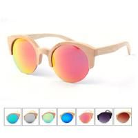 New Design Round Frame Women Bamboo Sunglasses/Wooden Eyeglasses