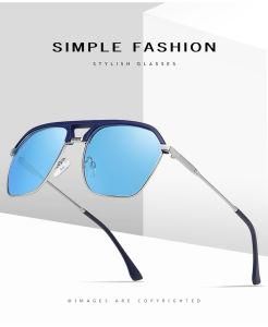 Promotional Half-Rim Double Bridge Square Sports Driving Sunglasses Polarized Sunglasses