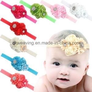 Colorful Rose Bow Hair Band Headband with Elastic