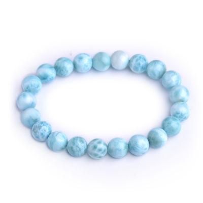 Dominican Natural Larimar Beads Bracelet