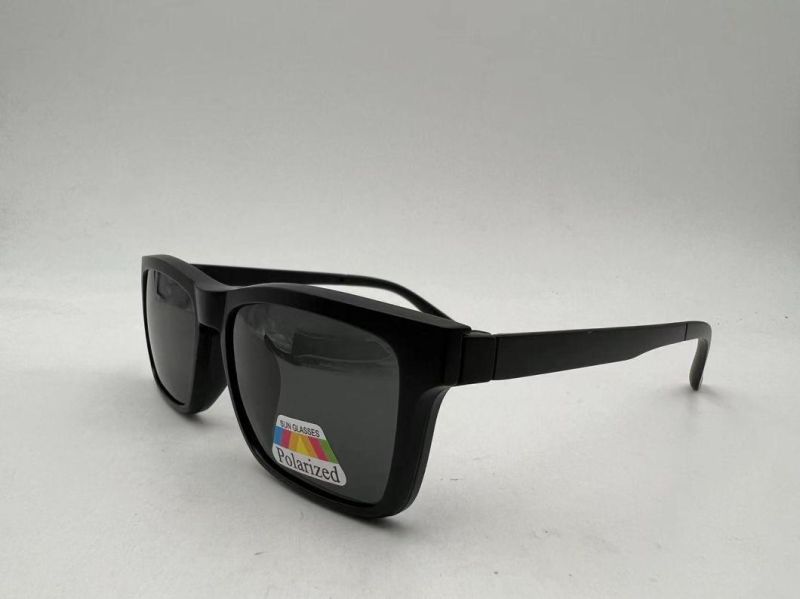 Rectangle Magnetic Snap-on Clip on Polarized Sunglasses Set