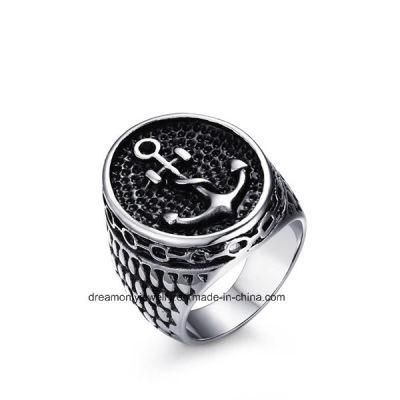 Mcllroy 316L Stainless Steel Ring Top Quality Anchor Biker Men Ring
