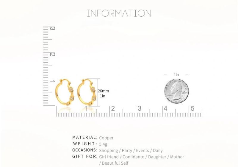 Hot Sale Fashion 100%Copper Ear Simple Style Round Earrings