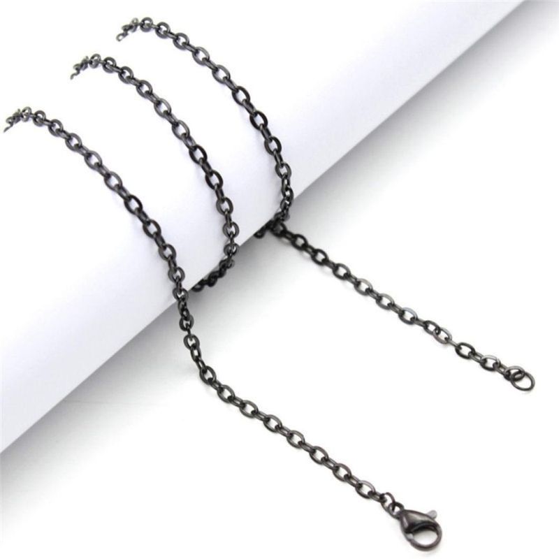 Simple Stainless Steel Cross Chain O Chain with Chain Thin 2mm Fashion Girls Pendant with Chain Ssnl060