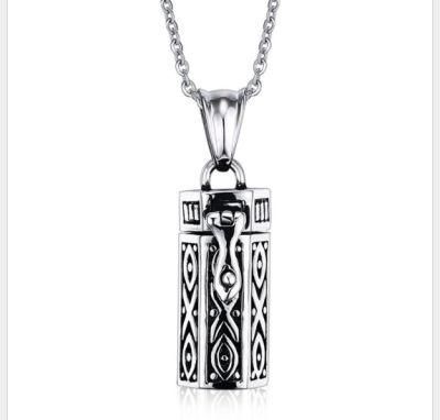 Stainless Steel Jewelry Custom Wholesale Cuboid Pet Ashes Pendant Can Be Opened Pet Jewelry