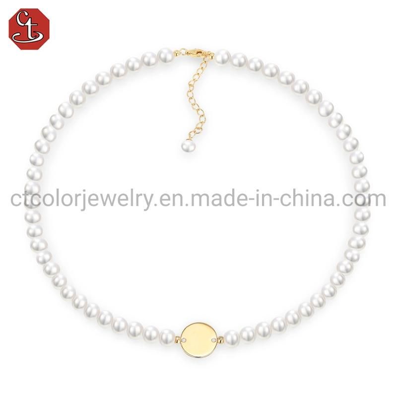 Fashion jewelry Elegant White Imitation Pearl Beads Choker Clavicle Chain Necklace