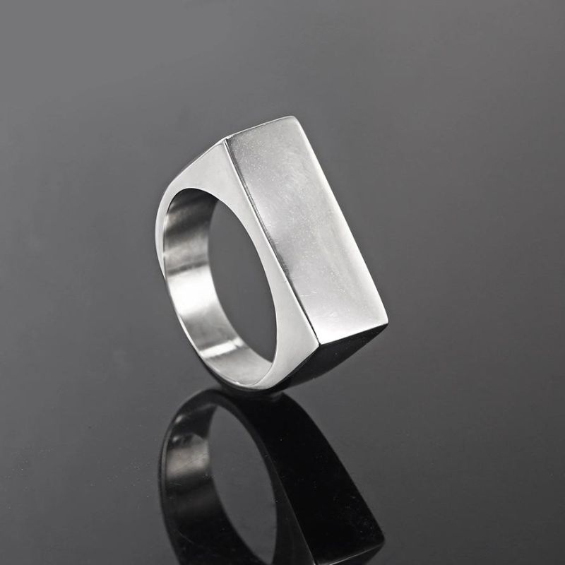2022 Fashion Jewelry Stainless Steel Silver Gold Custom Logo Ring for Men Women