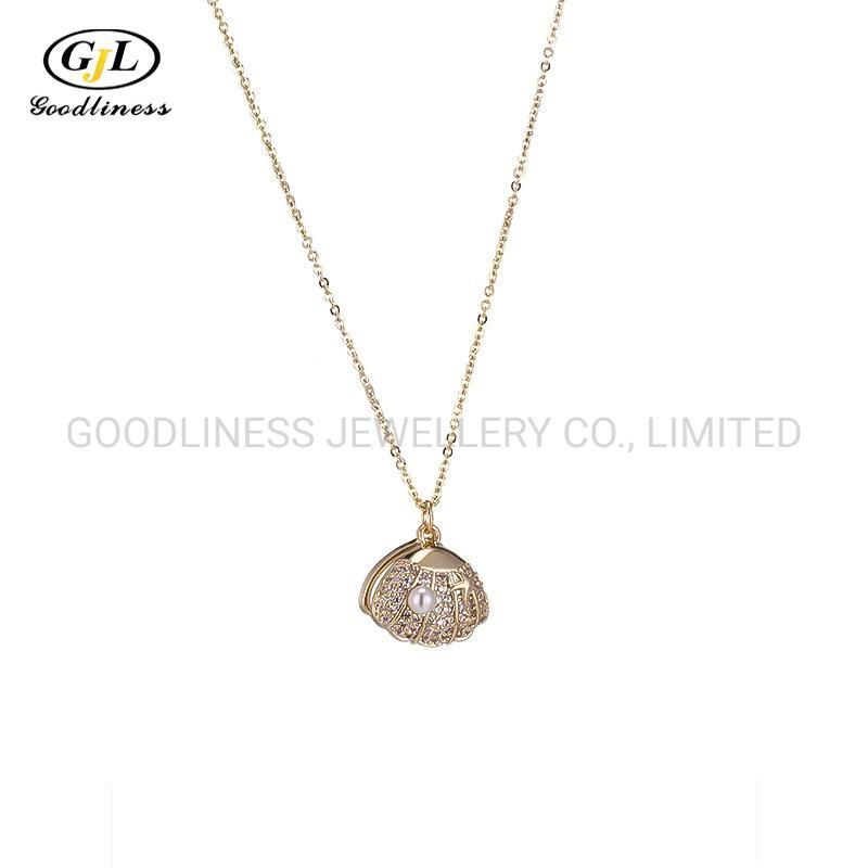 Creative Pearl Shell Necklace Women Fashion Chain Pendant