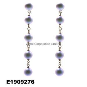 Fashion Jewelry/Factory Earring/Silver Brass Jewelry with Pearl