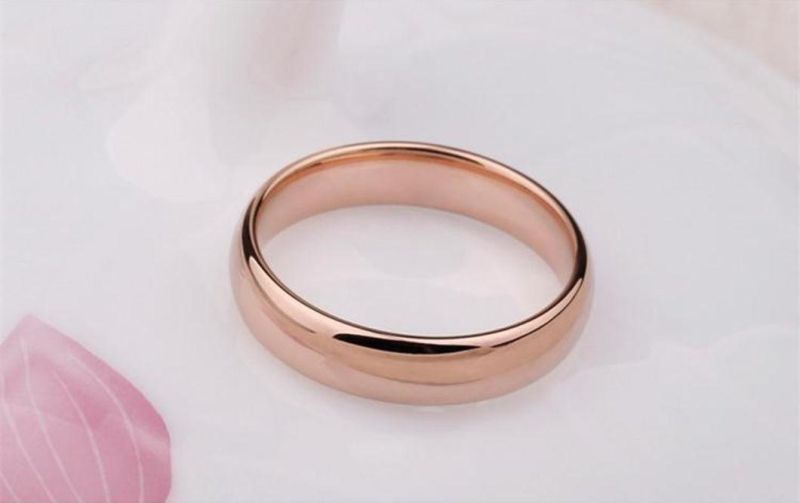 Couple Ring Gold Men and Women Ring IP18K Rose Gold Ring Korean Version Factory Wholesale Tst2834