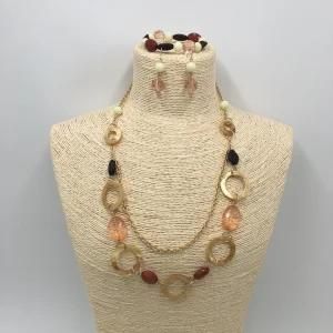 Wholesales Layers Necklace with Beads and Crystal Jewelry Sets